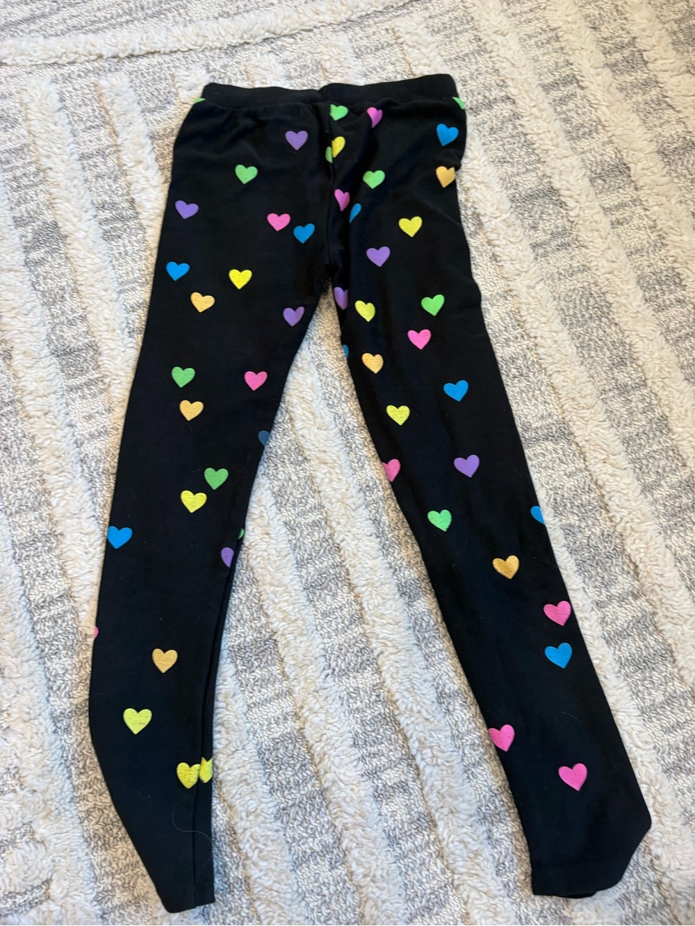Chaser Black Heart Print Stretch Leggings